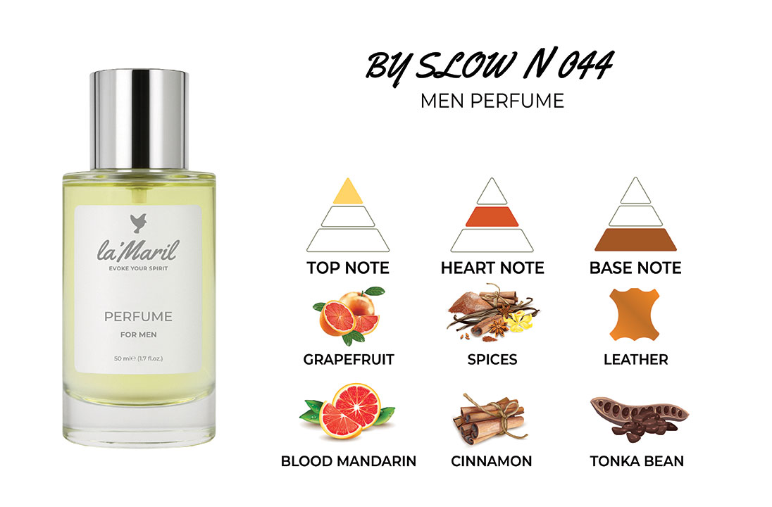 Blood Mandarin, Grapefruit, Peppermint. Cinnamon, Rose, Spices Leather, Amber, White Woods, Patchouli, Tonka Bean. lamaril-En-iyi-erkek-parfümü