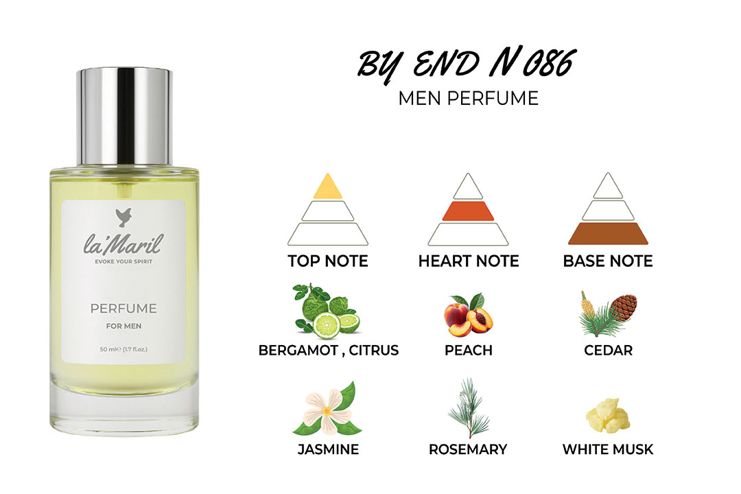by-end-lamaril-En-iyi-erkek-parfümü Lime, Lemon, Bergamot, Jasmine, Orange, Mandarin Orange, Neroli Sea Notes, Jasmine, Calone, Rosemary, Peach, Freesia, Hyacinth, Cyclamen, Violet, Coriander, Rose, Nutmeg, Mignonette White Musk, Cedar, Oakmoss, Patchouli, Amber lamaril-En-iyi-erkek-parfümü