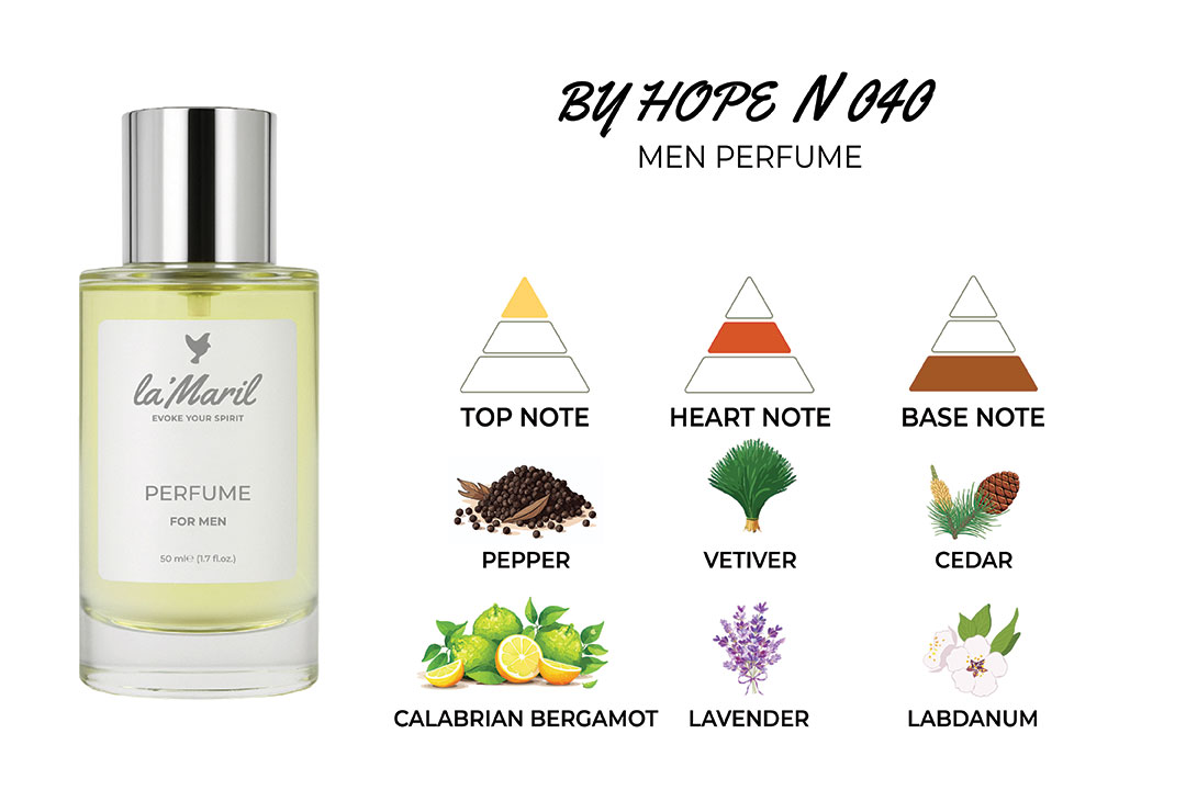 by-hope-lamaril-Türkiye'nin-en-iyi-erkek-parfümü Calabrian Bergamot, Pepper Sichuan Pepper, Lavender, Pink Pepper, Vetiver, Patchouli, Geranium, Elemi Ambroxan, Cedar, Labdanum amaril-Türkiye'nin-en-iyi-erkek-parfümü