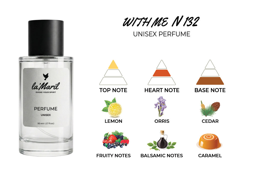 with me lamaril unisex perfumes unisex perfumes in Türkiye Fruity Notes, Lemon, Bergamot, Jasmine Balsamic Notes, Orris Musk, Amber, Caramel, Cedar